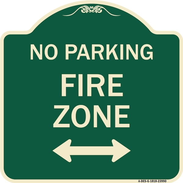 Signmission Fire Lane with Bidirectional Arrow Heavy-Gauge Aluminum Architectural Sign, 18" x 18", G-1818-23990 A-DES-G-1818-23990 - main